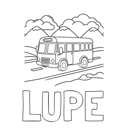 Online Created Coloring Page - LUPE Coloring Page and Free Printable Coloring Page of a School Bus
