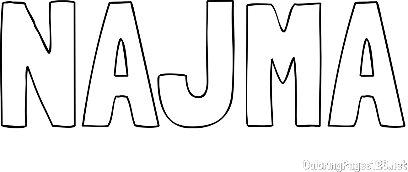 NAJMA Coloring Page