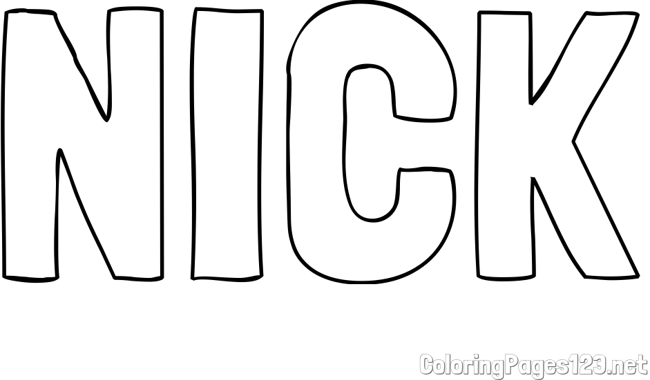NICK Coloring Page