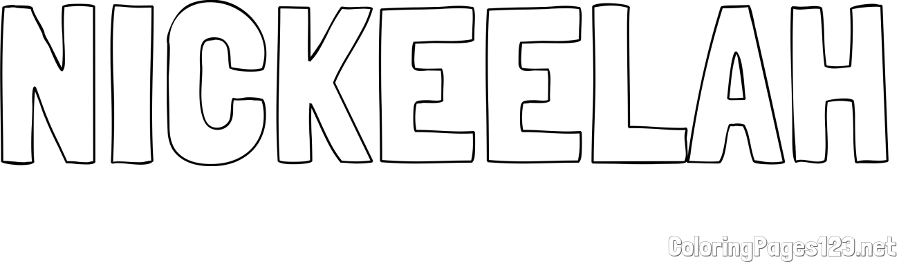 NICKEELAH Coloring Page