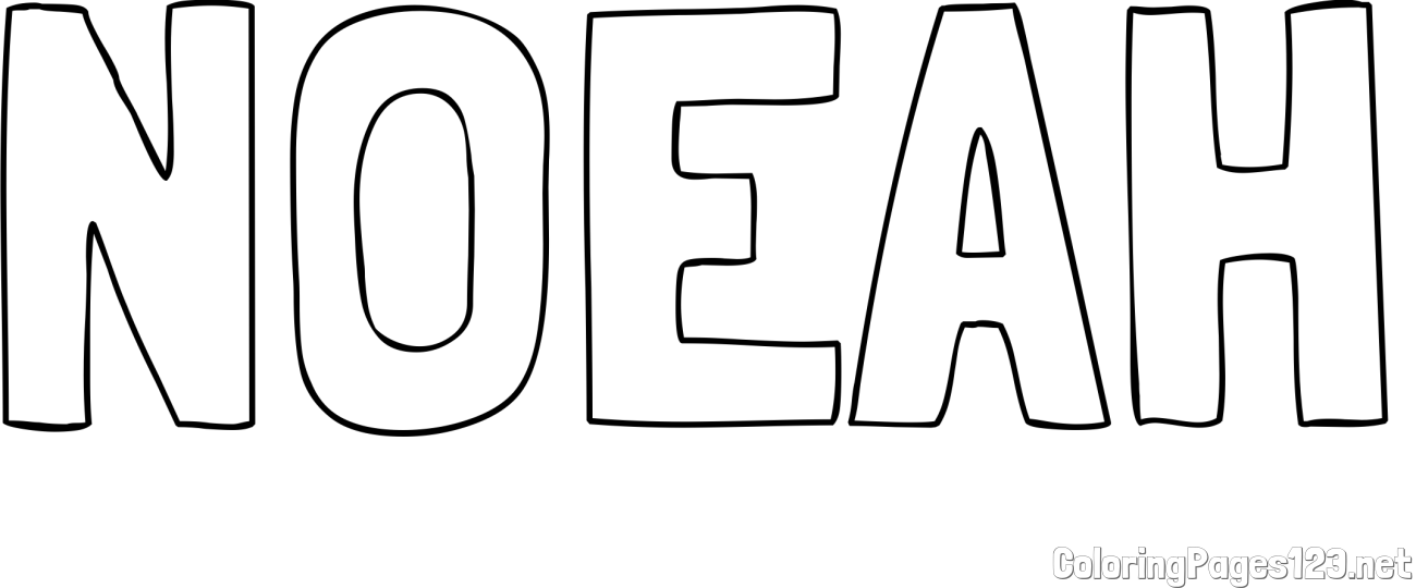 NOEAH Coloring Page