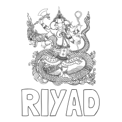 Online Created Coloring Page - RIYAD Coloring Page and Abstract Elephant and Dragon Coloring Page