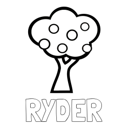 Online Created Coloring Page - RYDER Coloring Page and Apple Tree Coloring Page
