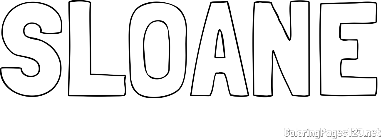SLOANE Coloring Page