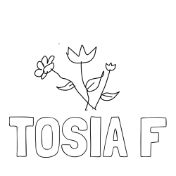 Online Created Coloring Page - TOSIA F Coloring Page and flowers