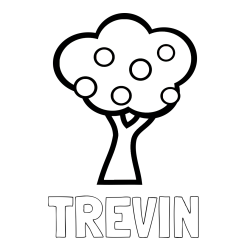 Online Created Coloring Page - TREVIN Coloring Page and Apple Tree Coloring Page