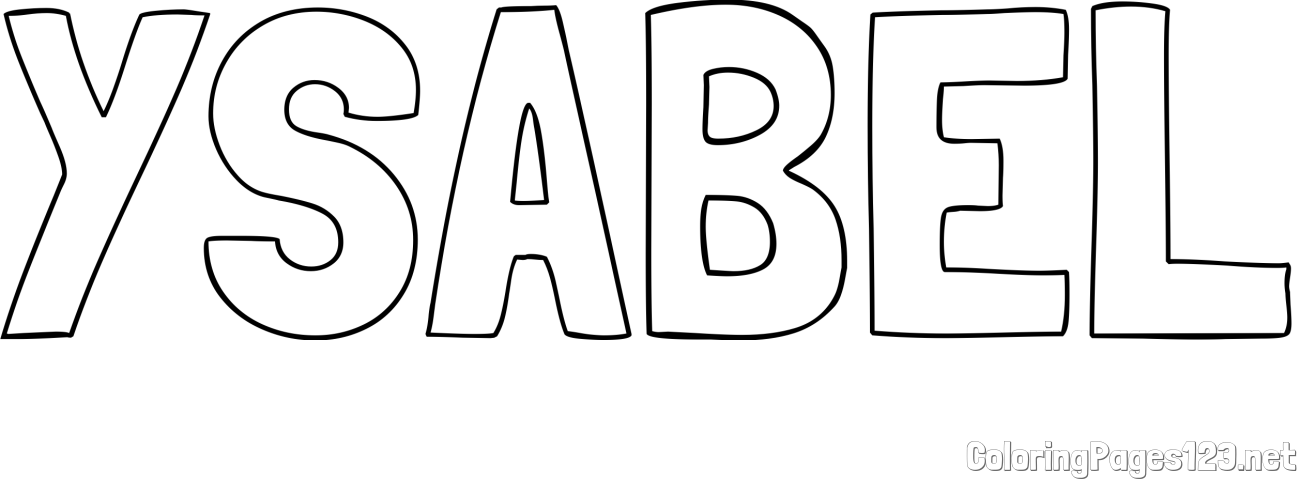 YSABEL Coloring Page