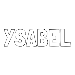Online Created Coloring Page - YSABEL Coloring Page