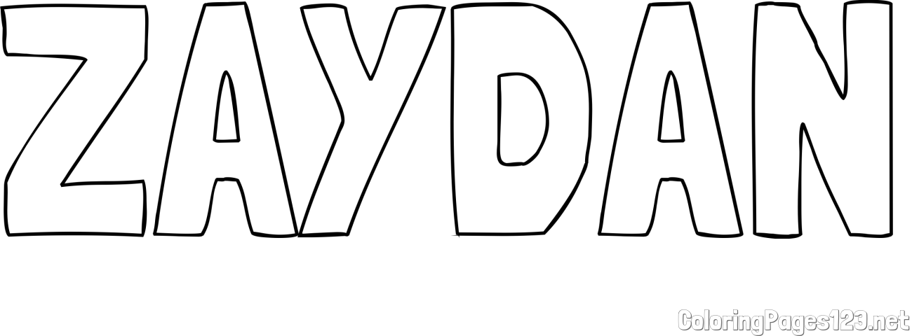 ZAYDAN Coloring Page