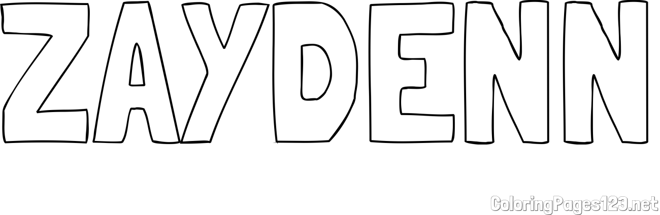 ZAYDENN Coloring Page