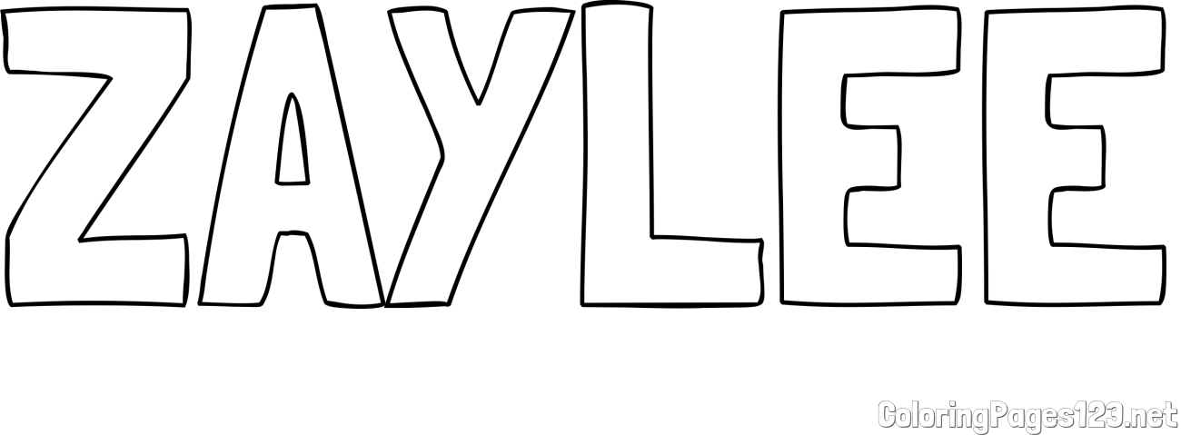 ZAYLEE Coloring Page