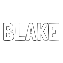 Online Created Coloring Page - BLAKE Coloring Page