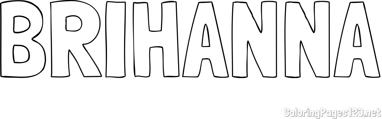 BRIHANNA Coloring Page