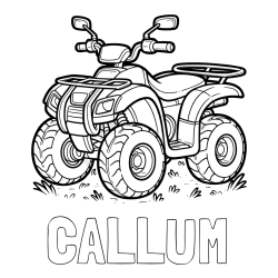 Online Created Coloring Page - CALLUM Coloring Page and Beautiful ATV Coloring Page