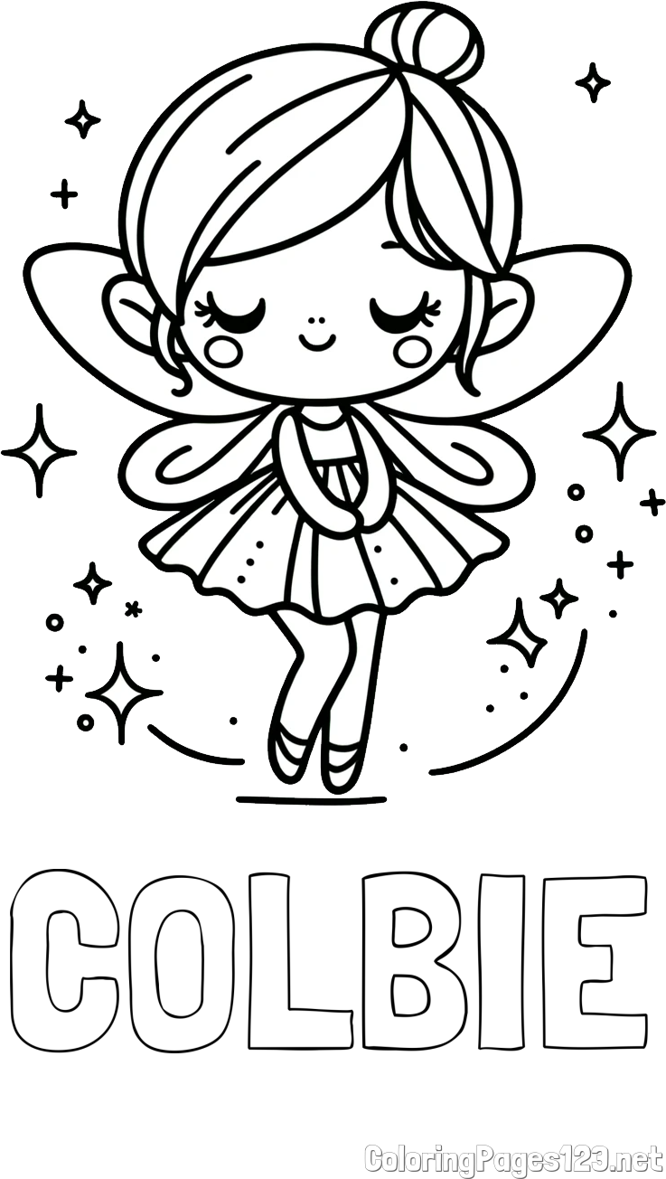 COLBIE Coloring Page and Children's Coloring Page of a Magical Fairy