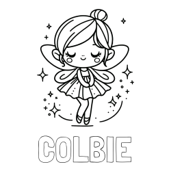 Online Created Coloring Page - COLBIE Coloring Page and Children's Coloring Page of a Magical Fairy
