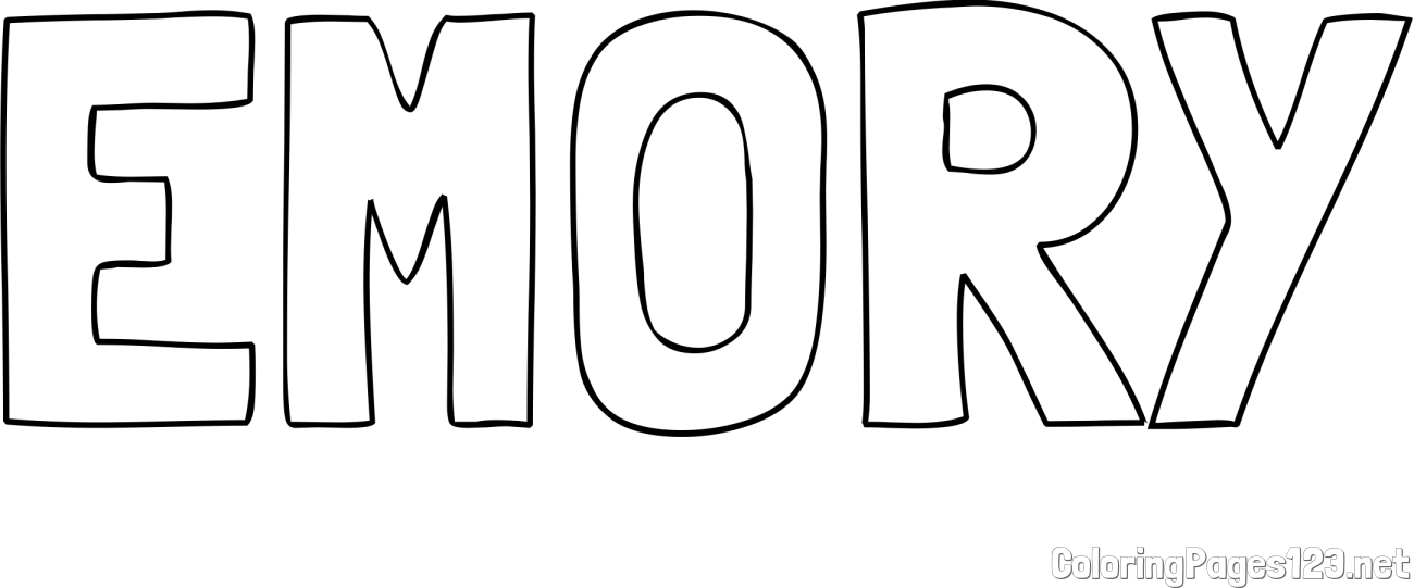 EMORY Coloring Page