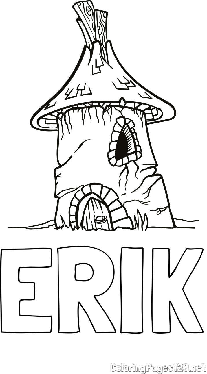 ERIK Coloring Page and Realistic Old Tower Coloring Page -