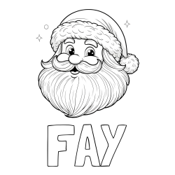 Online Created Coloring Page - FAY Coloring Page and Free Printable Coloring Page of Santa Claus