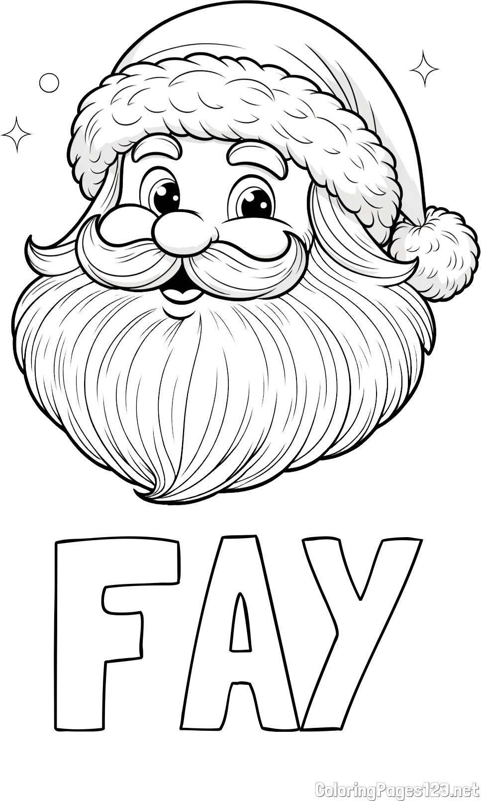 FAY Coloring Page and Free Printable Coloring Page of Santa Claus