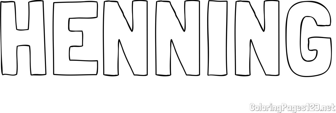 HENNING Coloring Page