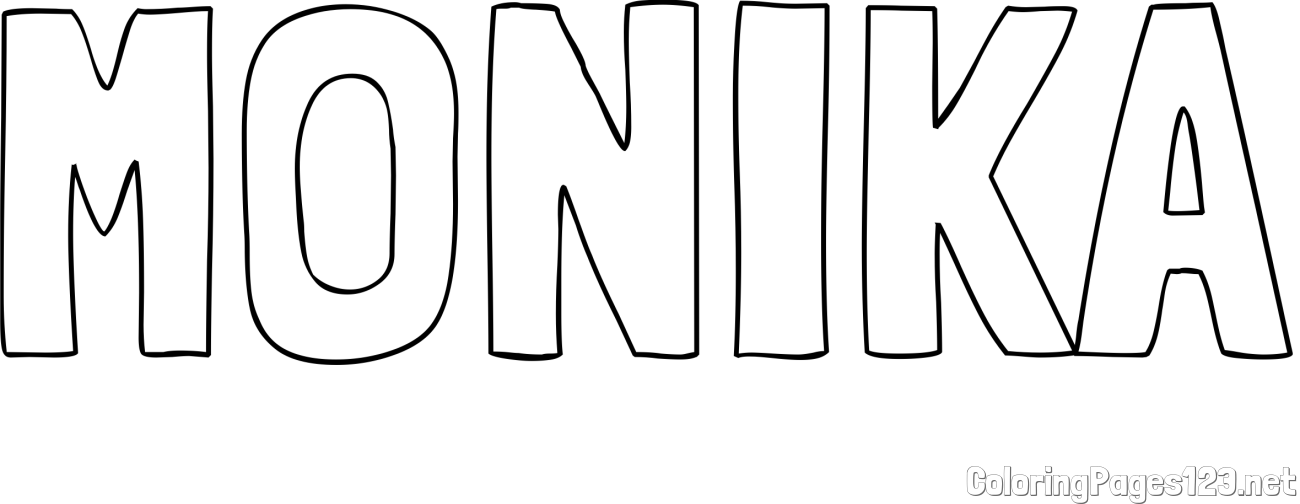 MONIKA Coloring Page