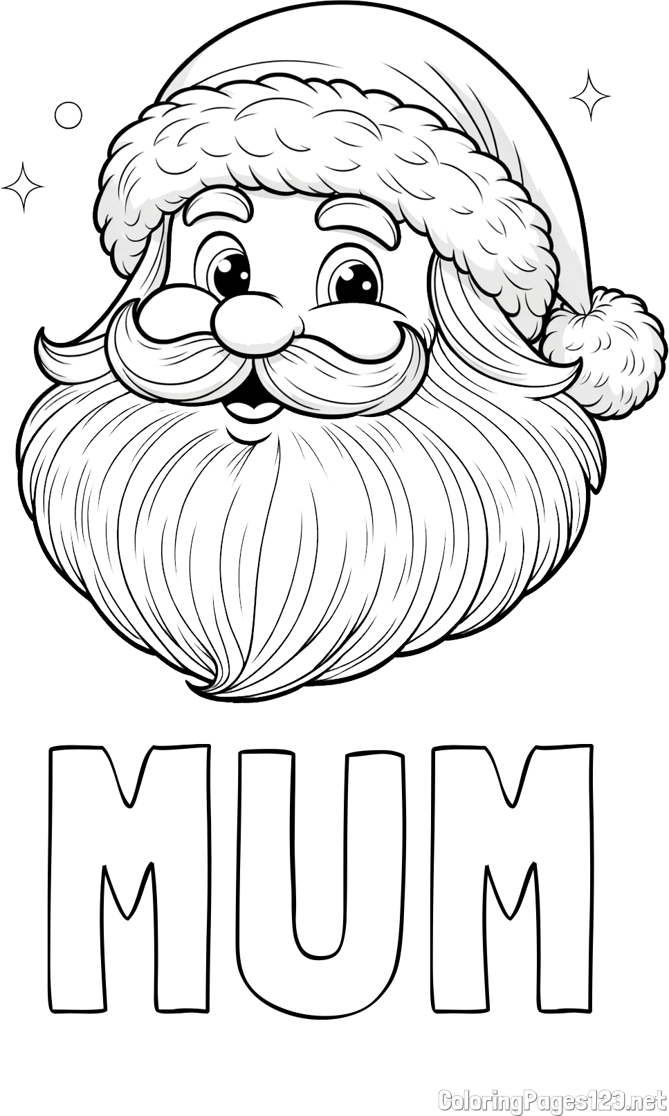 MUM Coloring Page and Free Printable Coloring Page of Santa Claus