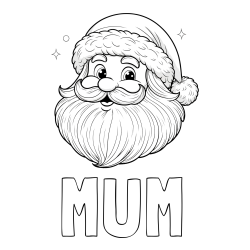 Online Created Coloring Page - MUM Coloring Page and Free Printable Coloring Page of Santa Claus