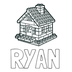 Online Created Coloring Page - RYAN Coloring Page and LEGO House Coloring Page