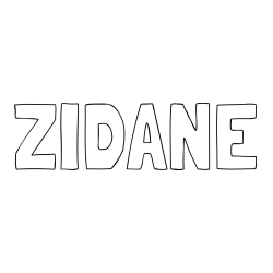 Online Created Coloring Page - ZIDANE Coloring Page