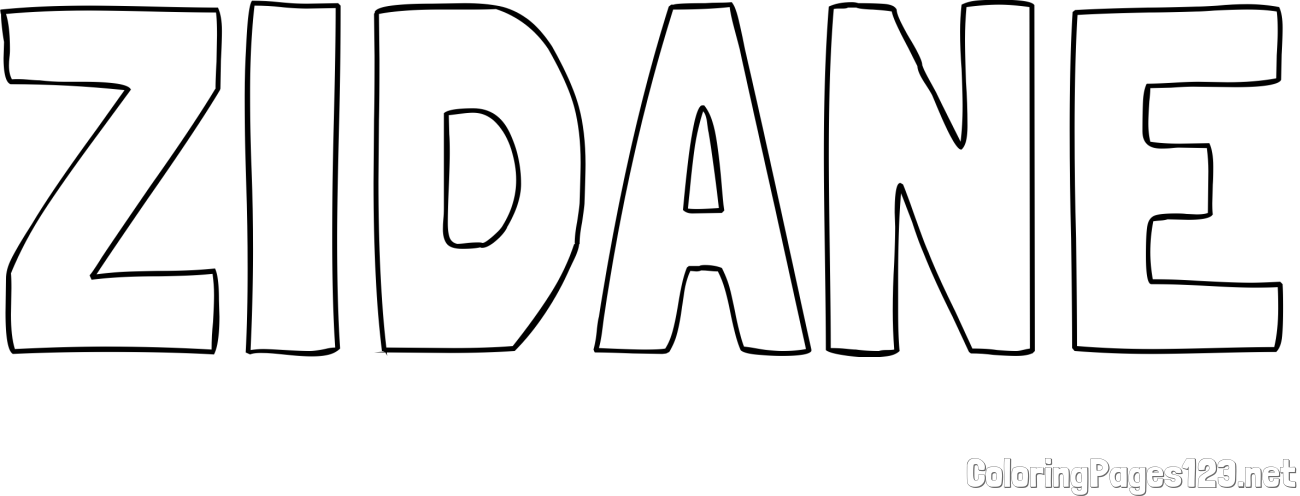 ZIDANE Coloring Page
