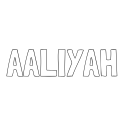 Online Created Coloring Page - AALIYAH Coloring Page