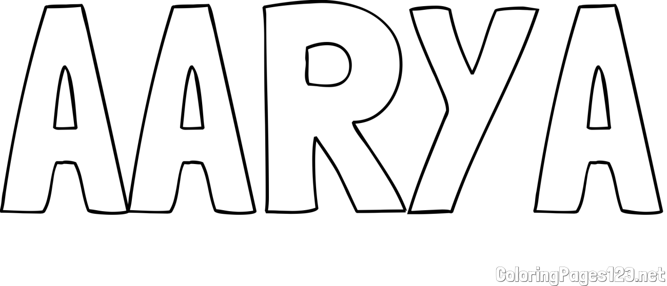 AARYA Coloring Page