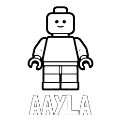 Online Created Coloring Page - AAYLA Coloring Page and Easy LEGO Character Coloring Page