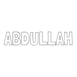 Online Created Coloring Page - ABDULLAH Coloring Page