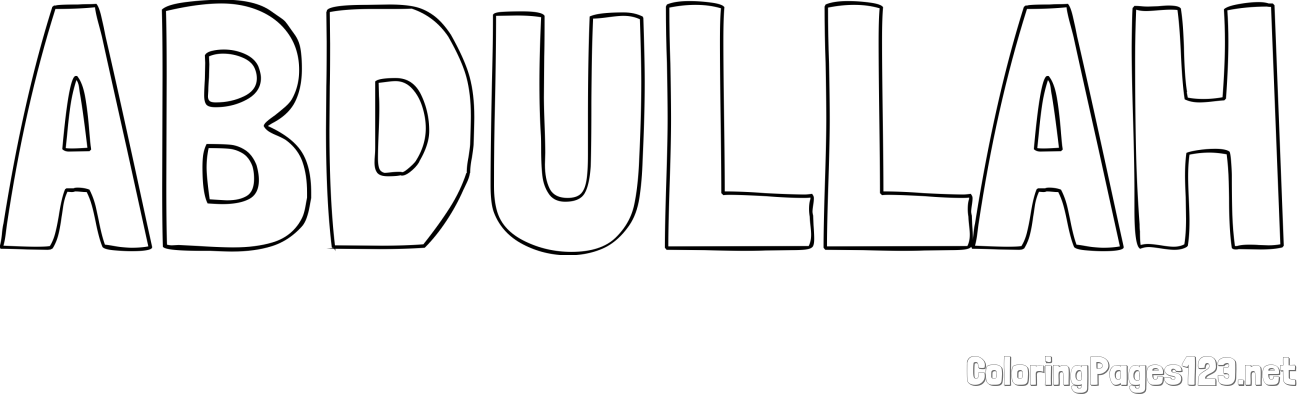 ABDULLAH Coloring Page