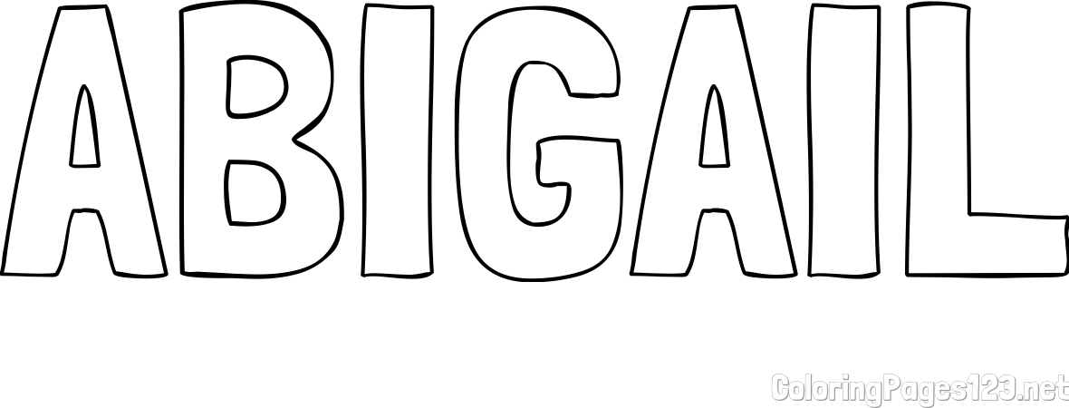 ABIGAIL Coloring Page