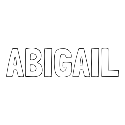 ABIGAIL Coloring Page