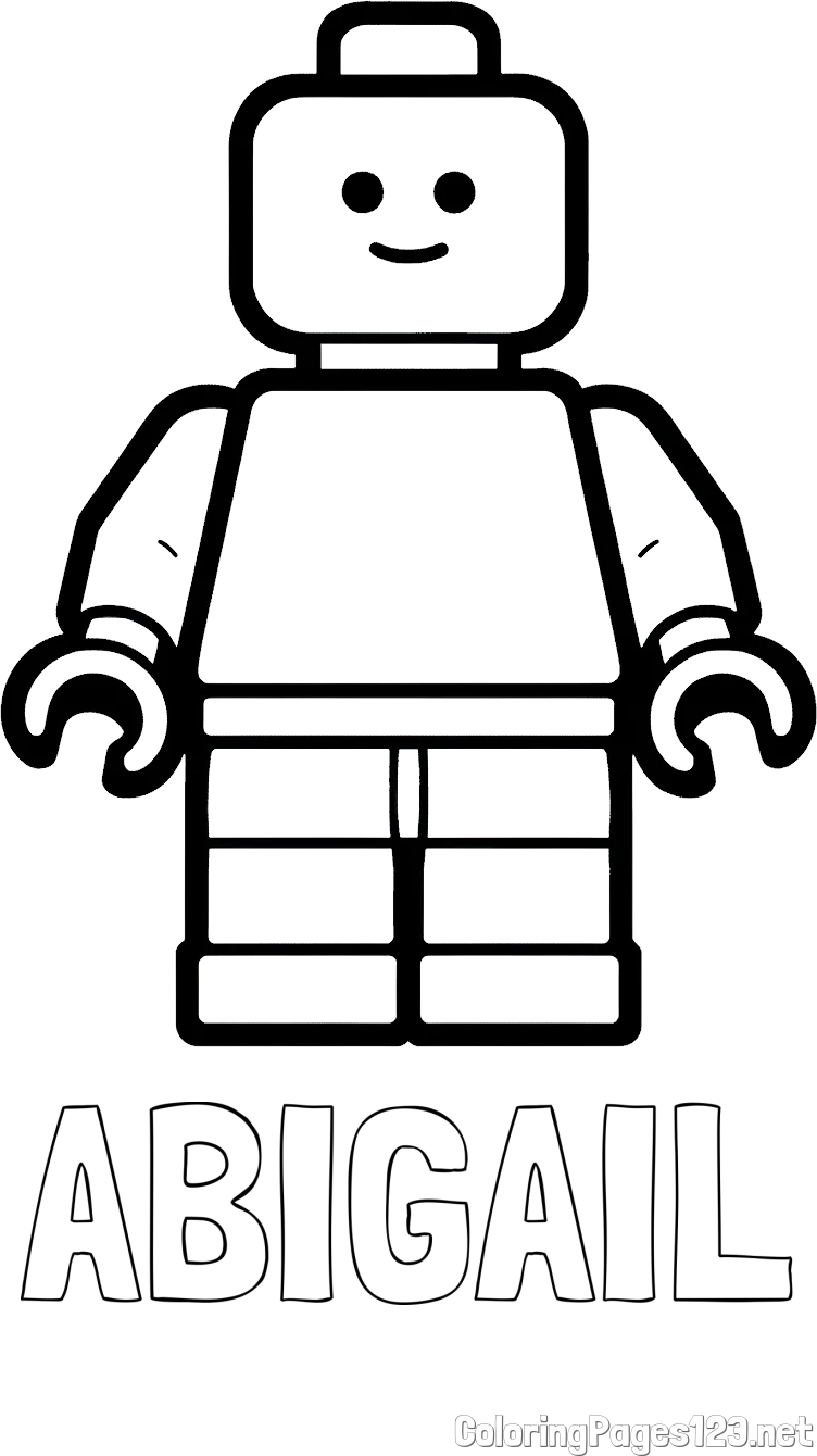 ABIGAIL Coloring Page and Easy LEGO Character Coloring Page