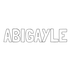 Online Created Coloring Page - ABIGAYLE Coloring Page