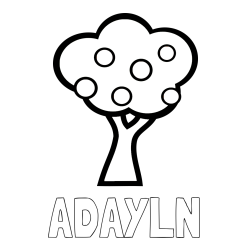 Online Created Coloring Page - ADAYLN Coloring Page and Apple Tree Coloring Page