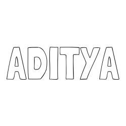 Online Created Coloring Page - ADITYA Coloring Page