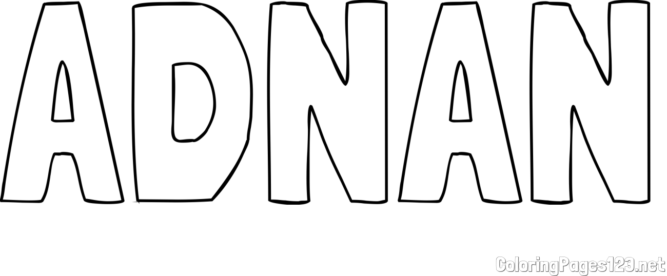 ADNAN Coloring Page