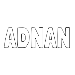 Online Created Coloring Page - ADNAN Coloring Page