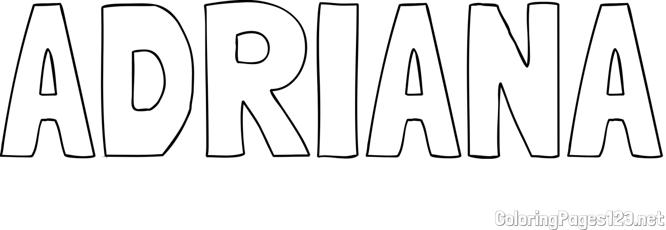 ADRIANA Coloring Page