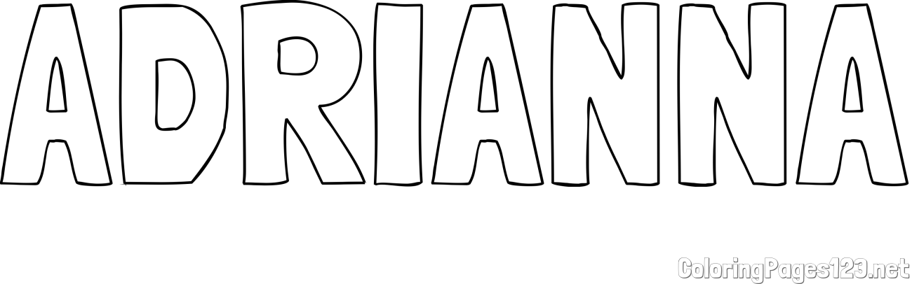 ADRIANNA Coloring Page