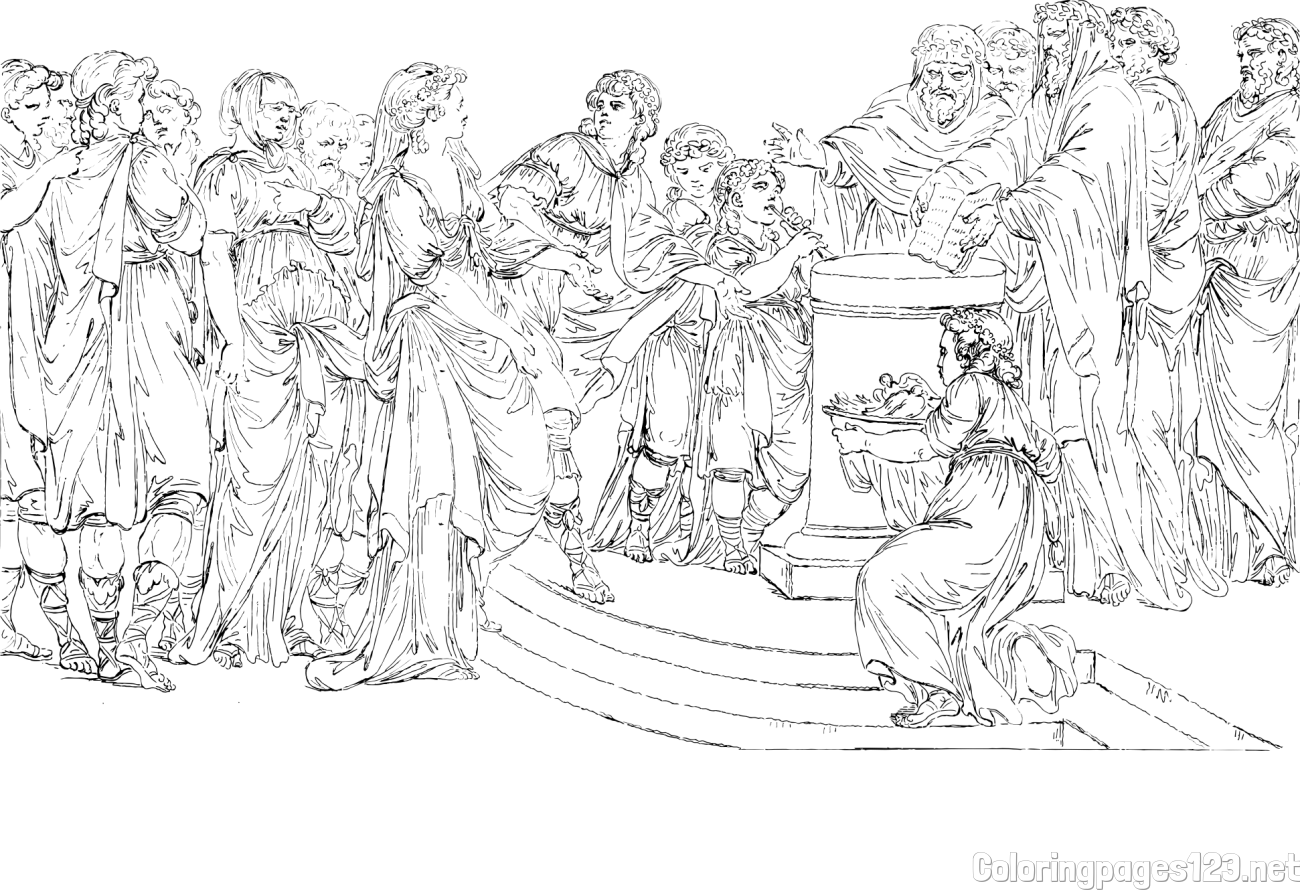 Adult Coloring Page of People