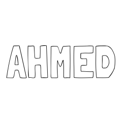 Online Created Coloring Page - AHMED Coloring Page