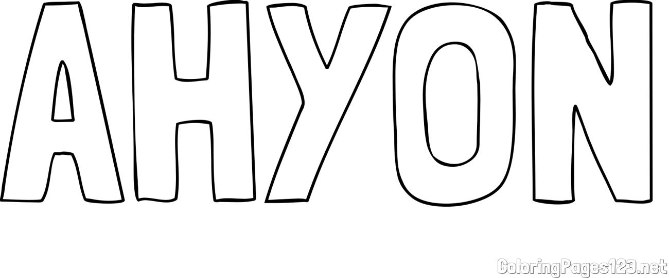 AHYON Coloring Page