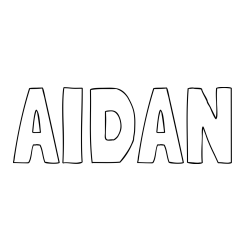 Online Created Coloring Page - AIDAN Coloring Page